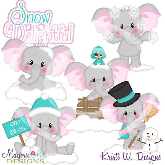 Snow Delightful SVG Cutting Files Includes Clipart - Click Image to Close